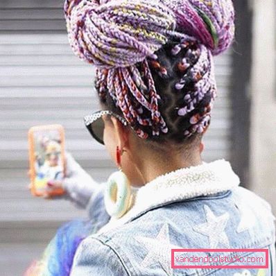 Afro pigtails s koncem