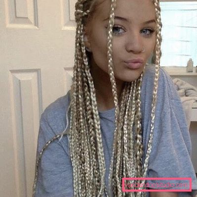 Afro pigtails s koncem