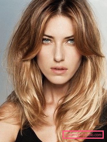 ženska frizura kaskada s bangs