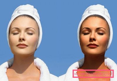 djevojka prije i nakon primjene bronzer djevojka prije i nakon primjene bronzer