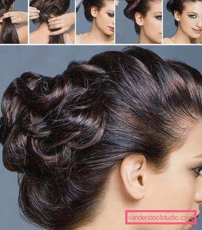 Izrada večernjih frizura vlastitim rukama - top 8 styling za večer