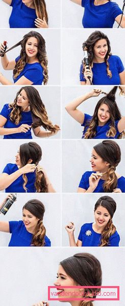 Izrada večernjih frizura vlastitim rukama - top 8 styling za večer