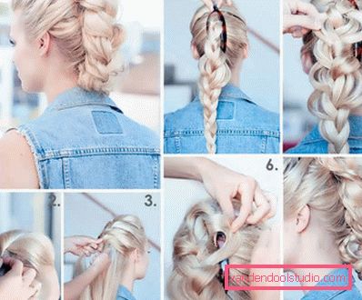 Izrada večernjih frizura vlastitim rukama - top 8 styling za večer