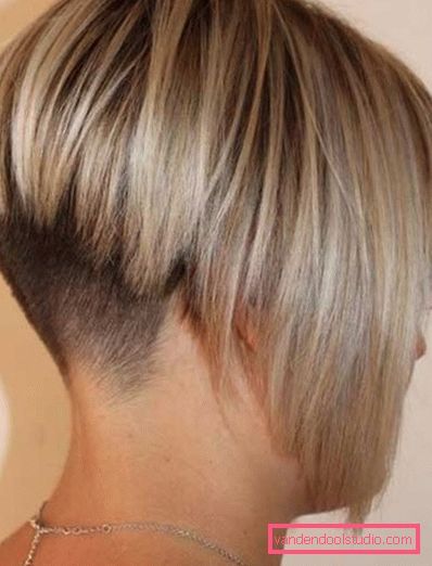 Frizura trim - stražnji pogled Spektakularna i elegantna frizura na nozi