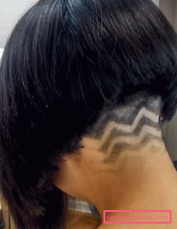Frizura trim - stražnji pogled Spektakularna i elegantna frizura na nozi