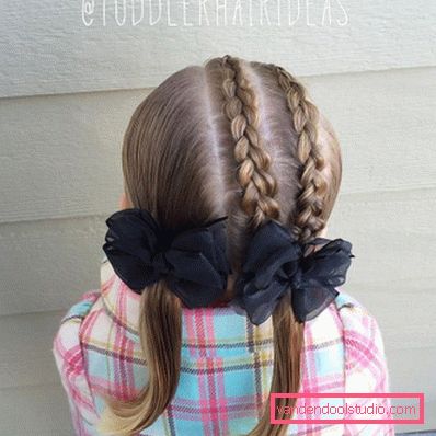 Pigtail za djevojčice - jednostavne dječje frizure