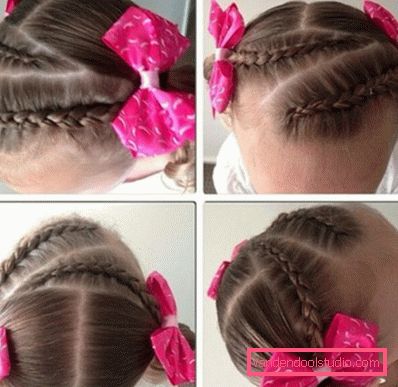 Pigtail za djevojčice - jednostavne dječje frizure