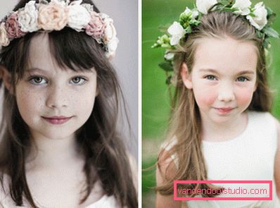 Prekrasne frizure za djevojčice s rubom s vlastitim rukama - fotografija