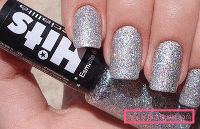 srebro nail art