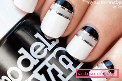 crno-bijeli nail art