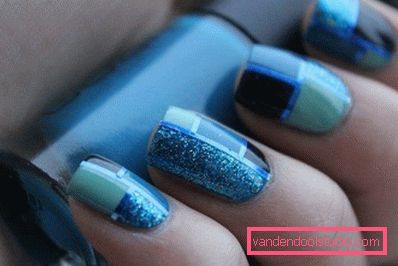plava nail art