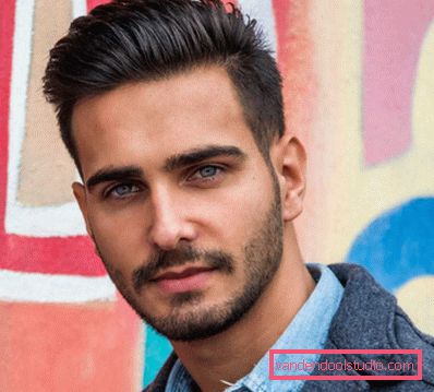 Muške frizure s češljanim leđima - fotografija