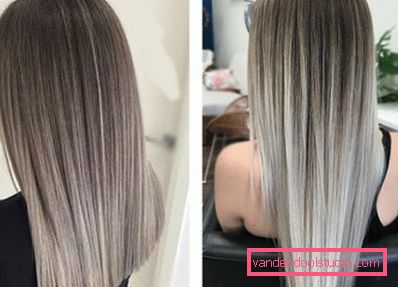 Ombre za tamnu kosu - 250 fotografija