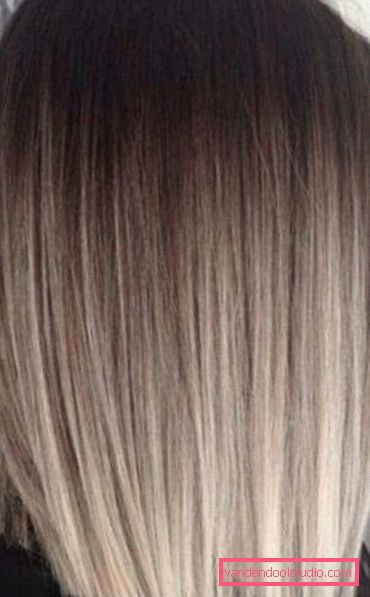 Ombre bojanje na srednjoj kosi Ombre - novi pristup bojanju kose