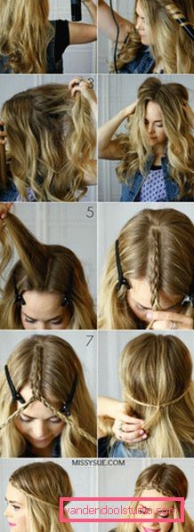 Boho frizura s pletenicama