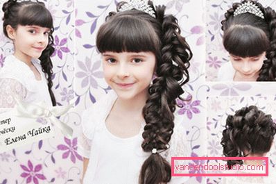 Frizure s tijara za djevojčice - top 10 styling s krunom