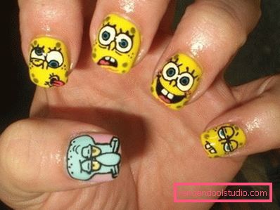 crtani likovi SpongeBob u cool manikuru crtani likovi SpongeBob u cool manikuru