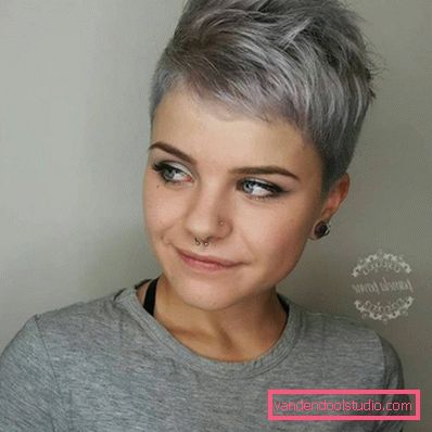 Šišanje Pixie za kratku kosu 2018 - 2019 - fotografije sa svih strana