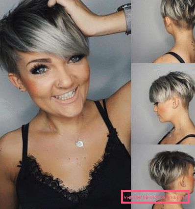 Šišanje Pixie za kratku kosu 2018 - 2019 - fotografije sa svih strana