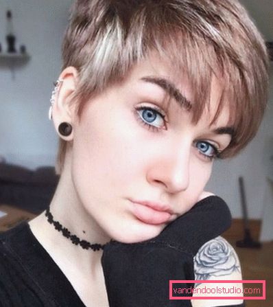 Šišanje Pixie za kratku kosu 2018 - 2019 - fotografije sa svih strana