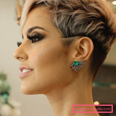 Šišanje Pixie za kratku kosu 2018 - 2019 - fotografije sa svih strana