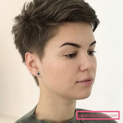 Šišanje Pixie za kratku kosu 2018 - 2019 - fotografije sa svih strana