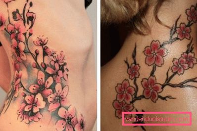 Tattoo na strani i na vratu dame Tattoo na strani i na vratu dame