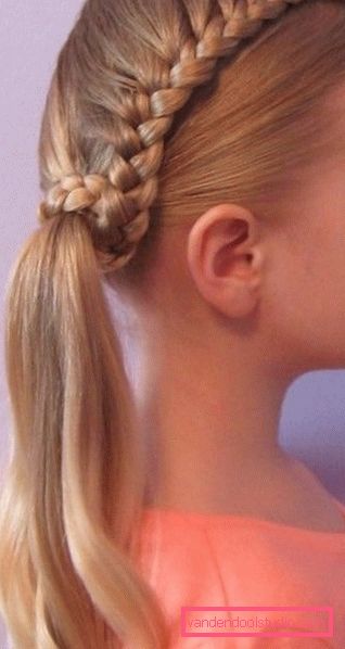Školska frizura za dugu kosu Varijante školskih frizura za djevojčice bilo koje duljine