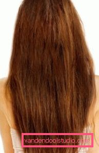 Kosa prije nanošenja želatinske maske Želatinska maska za kosu
